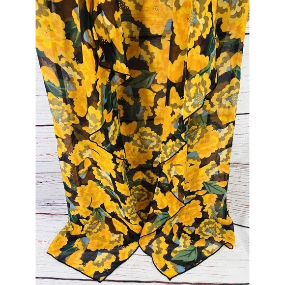 Lularoe Shirley Top Small Kimono Duster Midi Cover Up Sheer Floral Boho Hippy - Picture 6 of 12